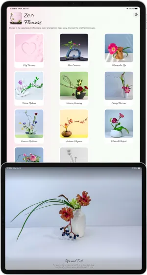 Zen Flowers New Creations on iPad